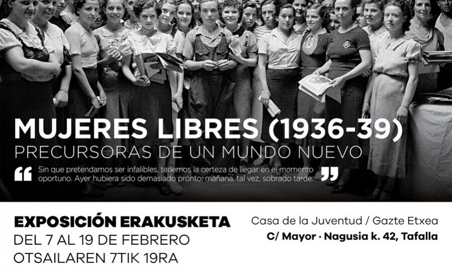 Erakusketa: Mujeres Libres (1936 – 1939): mundu berri baten aitzindariak