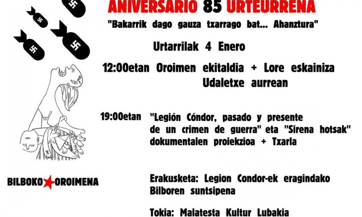 85 aniversario del bombardeo de Bilbao