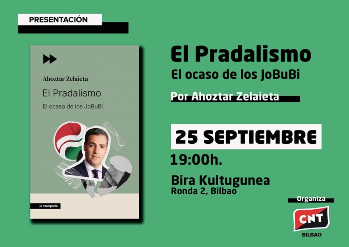 Ahoztar Zelaieta presenta su nuevo libro “El Pradalismo” en Bira Kultur Gunea