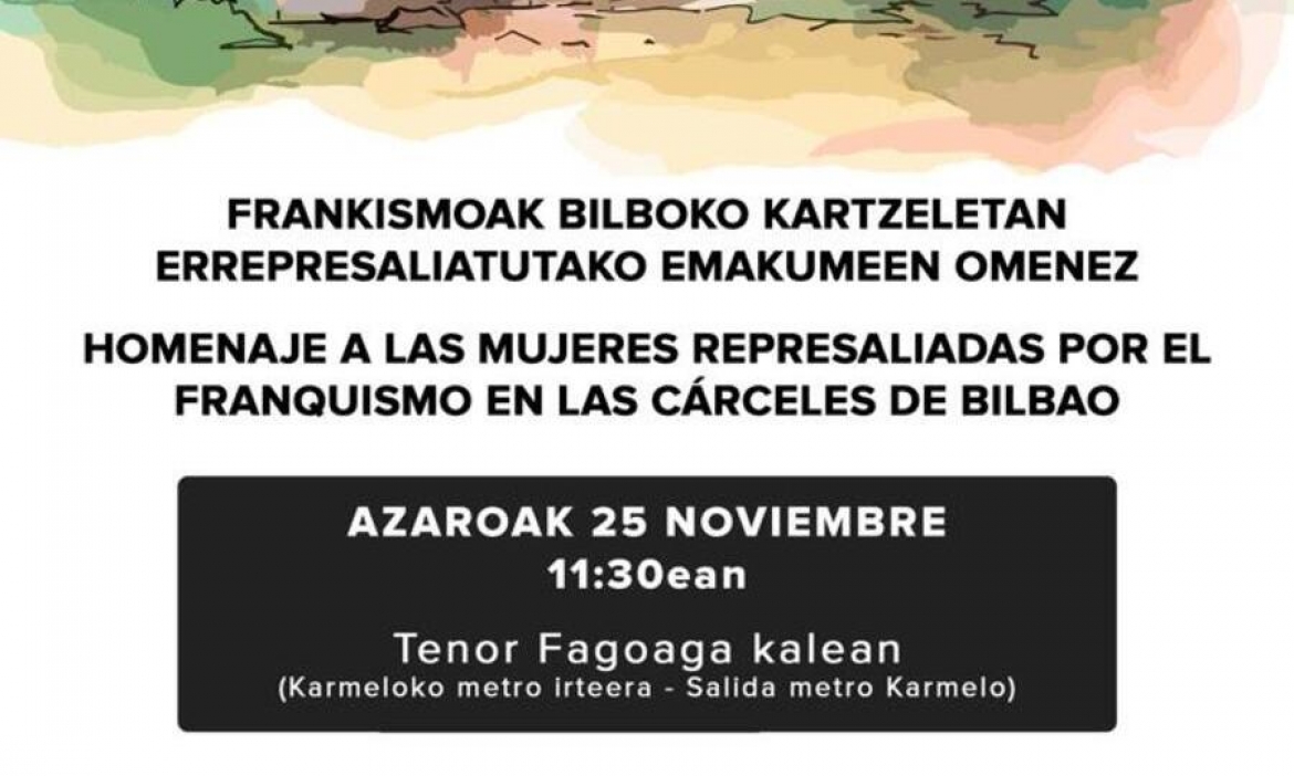 25N: acto de memoria por las mujeres represaliadas en Bilbao