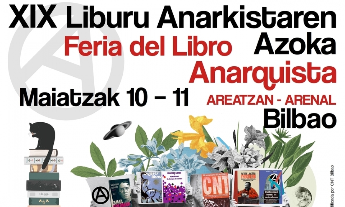 Bilbao acoge la XIX Feria del Libro Anarquista los días 10 y 11 de mayo