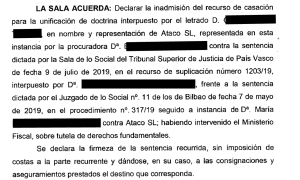 La justicia declara firme que ATACO S.L. practicó esquirolaje el 8M de 2019