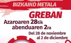 Patronalaren mugimendu ezaren aurrean, Bizkaiko metala berriz ere geldituko dugu